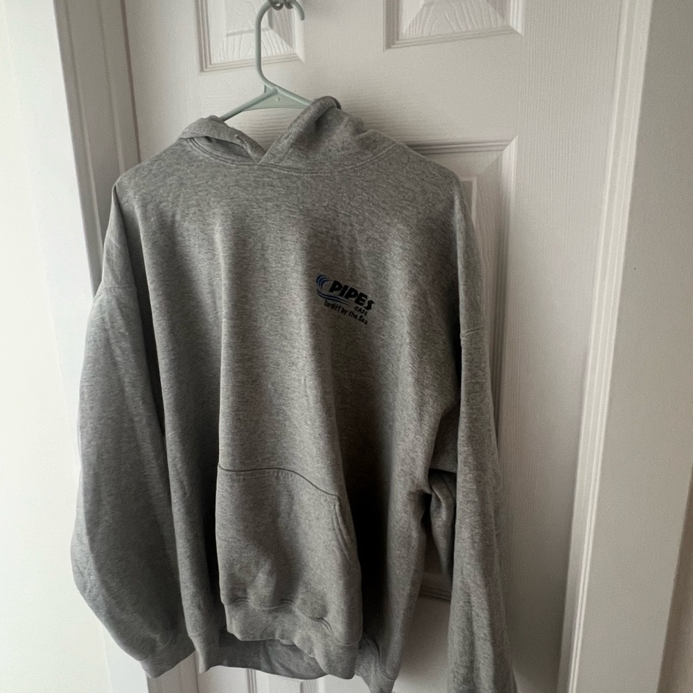 Gray Hoodie with Logo-Pipes Cardiff by the Sea, CA